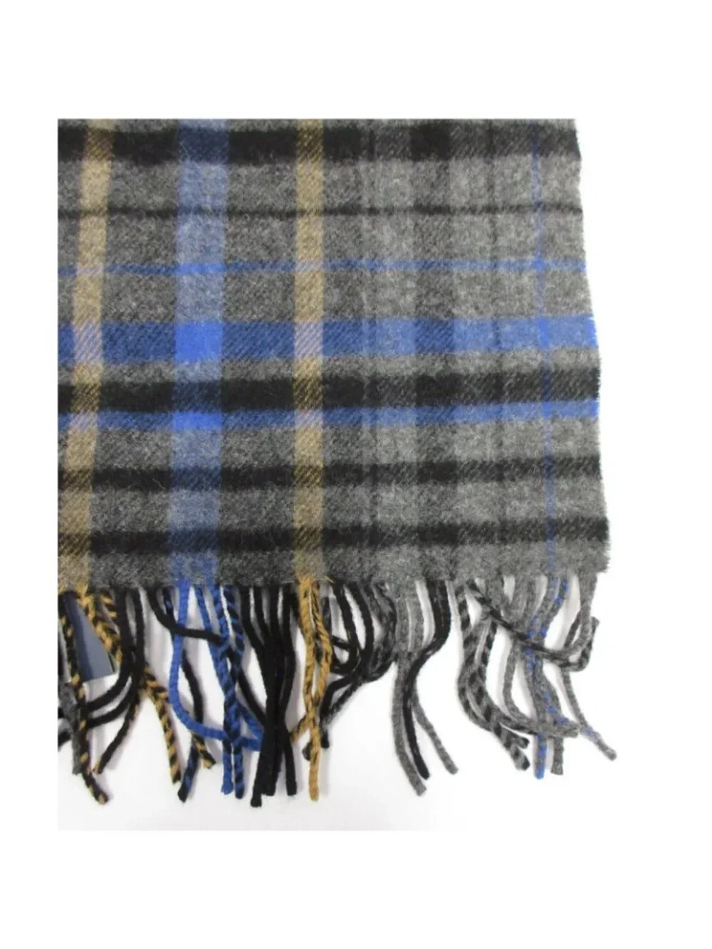 Johnstons of Elgin Scarf One ambs Wool Plaid Fringe Scotland NEW